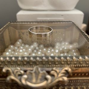 Sterling silver wedding band